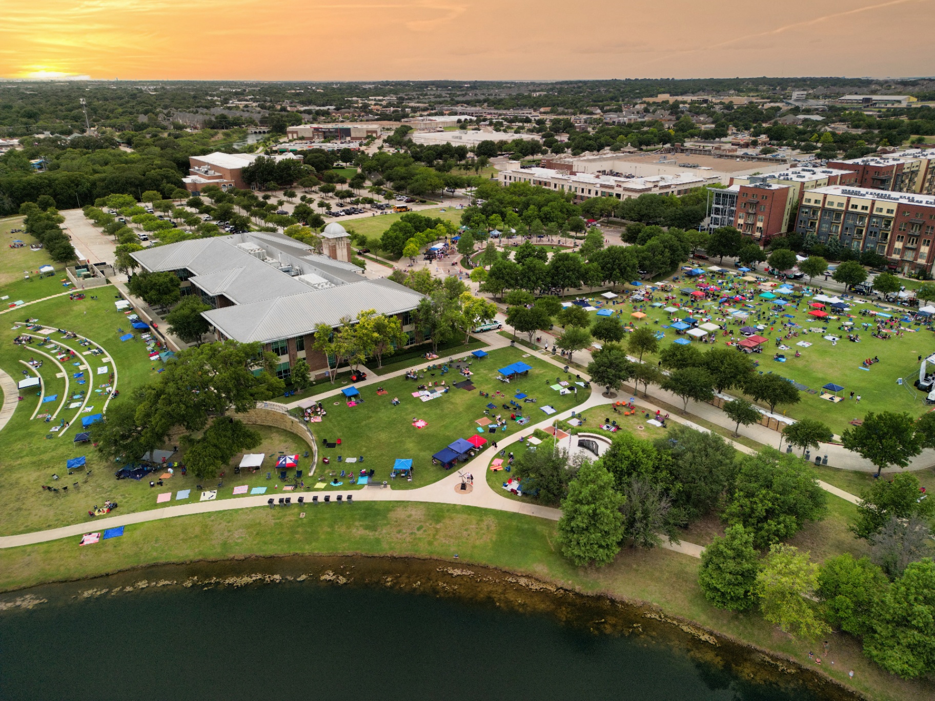 Families enjoying a community park in Keller